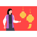 پیش‌نمایش فایل chinese-girl-looking-at-lamp-8274291 از پک سال نو چینی