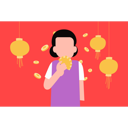پیش‌نمایش فایل girl-eating-dumplings-8274317 از پک سال نو چینی