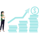 پیش‌نمایش فایل girl-looking-at-dollar-graph-8250143 از پک بورس