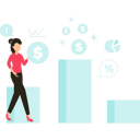 پیش‌نمایش فایل girl-working-on-dollar-graph-8250172 از پک بورس