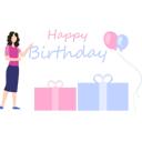 پیش‌نمایش فایل birthday-girl-looking-at-presents-8373423 از پک تولد