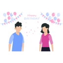پیش‌نمایش فایل boy-and-girl-birthday-party-8373428 از پک تولد