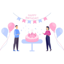 پیش‌نمایش فایل boy-and-girl-celebrating-birthday-8373424 از پک تولد