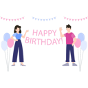 پیش‌نمایش فایل boy-and-girl-in-birthday-8373431 از پک تولد
