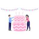 پیش‌نمایش فایل boy-and-girl-preparing-birthday-cake-8373426 از پک تولد