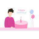 پیش‌نمایش فایل boy-holding-his-birthday-cake-8373468 از پک تولد