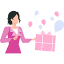 پیش‌نمایش فایل girl-holding-birthday-gift-box-8373438 از پک تولد