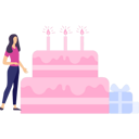 پیش‌نمایش فایل girl-looking-at-cake-8373420 از پک تولد