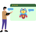پیش‌نمایش فایل boy-talking-to-online-robot-8444602 از پک دورهمی