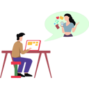 پیش‌نمایش فایل male-employee-talking-online-using-laptop-8444585 از پک دورهمی