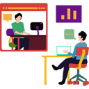 پیش‌نمایش فایل male-employee-doing-online-talking-8444027 از پک همکاری