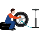 پیش‌نمایش فایل a-worker-is-filling-a-tire-with-air-8434614 از پک خدمات خودرو