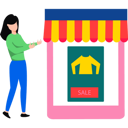 پیش‌نمایش فایل girl-selling-clothes-online-8467429 از پک کسب و کار