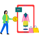 پیش‌نمایش فایل girl-shopping-online-at-40-discount-8467395 از پک کسب و کار
