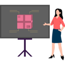 پیش‌نمایش فایل girl-giving-product-presentation-8423494 از پک بازاریابی برند