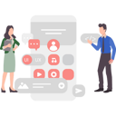 پیش‌نمایش فایل boy-and-girl-discussing-on-app-design-8158137 از پک رابط کاربری و تجربه کاربری