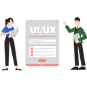 پیش‌نمایش فایل boy-and-girl-talking-about-ui-design-8158129 از پک رابط کاربری و تجربه کاربری