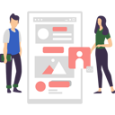 پیش‌نمایش فایل boy-and-girl-working-on-mobile-application-design-8158260 از پک رابط کاربری و تجربه کاربری