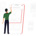 پیش‌نمایش فایل boy-working-on-mobile-app-design-8158142 از پک رابط کاربری و تجربه کاربری