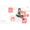 پیش‌نمایش فایل femle-designer-working-on-laptop-8158264 از پک رابط کاربری و تجربه کاربری