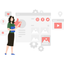 پیش‌نمایش فایل girl-checking-social-media-8158152 از پک رابط کاربری و تجربه کاربری