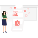 پیش‌نمایش فایل girl-doing-research-on-app-8158141 از پک رابط کاربری و تجربه کاربری