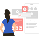 پیش‌نمایش فایل girl-looking-at-app-design-8158147 از پک رابط کاربری و تجربه کاربری