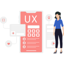پیش‌نمایش فایل girl-looking-at-user-experience-app-on-mobile-8158143 از پک رابط کاربری و تجربه کاربری