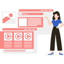 پیش‌نمایش فایل girl-looking-at-video-layout-8158153 از پک رابط کاربری و تجربه کاربری