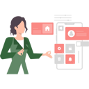 پیش‌نمایش فایل girl-presenting-mobile-app-design-8158166 از پک رابط کاربری و تجربه کاربری