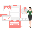 پیش‌نمایش فایل girl-presenting-mobile-design-8158222 از پک رابط کاربری و تجربه کاربری