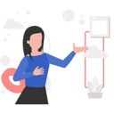 پیش‌نمایش فایل girl-working-on-cloud-designing-8158257 از پک رابط کاربری و تجربه کاربری