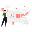پیش‌نمایش فایل girl-working-on-coding-8158124 از پک رابط کاربری و تجربه کاربری