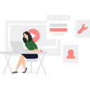 پیش‌نمایش فایل girl-working-on-laptop-8158247 از پک رابط کاربری و تجربه کاربری