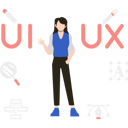 پیش‌نمایش فایل girl-working-on-ux-and-ui-8158161 از پک رابط کاربری و تجربه کاربری