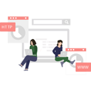پیش‌نمایش فایل girls-working-on-domain-8158246 از پک رابط کاربری و تجربه کاربری