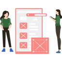 پیش‌نمایش فایل girls-working-on-mobile-application-8158145 از پک رابط کاربری و تجربه کاربری