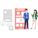 پیش‌نمایش فایل man-and-woman-talking-about-ui-ux-designing-8158263 از پک رابط کاربری و تجربه کاربری