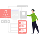 پیش‌نمایش فایل man-developing-music-app-8158165 از پک رابط کاربری و تجربه کاربری