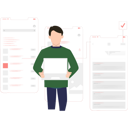 پیش‌نمایش فایل man-showing-ui-ux-deisgn-8158122 از پک رابط کاربری و تجربه کاربری