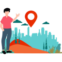 پیش‌نمایش فایل boy-looking-at-location-pin-8430091 از پک نقشه و مسیریابی