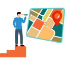 پیش‌نمایش فایل man-looking-for-place-on-map-8430074 از پک نقشه و مسیریابی