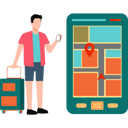 پیش‌نمایش فایل tourist-searching-location-on-mobile-map-8430079 از پک نقشه و مسیریابی