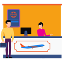 پیش‌نمایش فایل airport-receptionist-talking-to-customer-8424078 از پک کسب‌وکار و سفر