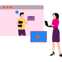 پیش‌نمایش فایل girl-talking-to-online-customer-8424072 از پک کسب‌وکار و سفر