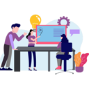 پیش‌نمایش فایل man-and-lady-making-business-presentation-8525484 از پک کسب و کار