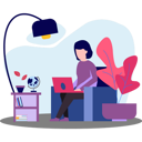 پیش‌نمایش فایل woman-working-on-laptop-at-home-8525386 از پک کسب و کار