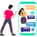 پیش‌نمایش فایل boy-and-girl-talking-on-mobile-8589238 از پک ارتباطات