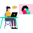 پیش‌نمایش فایل girl-talking-on-laptop-8589233 از پک ارتباطات