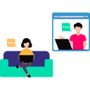 پیش‌نمایش فایل girl-talking-to-boy-on-laptop-8589239 از پک ارتباطات